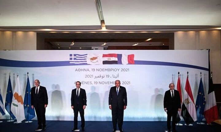 Τετραμερής Ελλάδας- Γαλλίας- Αιγύπτου- Κύπρου: Τι αναφέρει το κοινό ανακοινωθέν