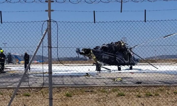 Συναγερμός στο «Ελ. Βενιζέλος» - Φωτιά ξέσπασε σε ελικόπτερο